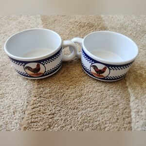 Pair of Rooster Mugs